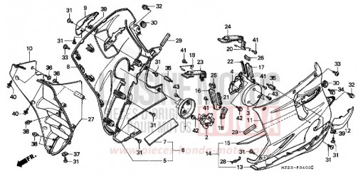 CAPOT INFERIEUR CBR1000FV de 1997